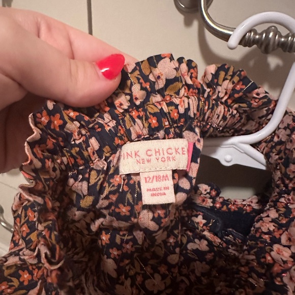 Pink Chicken Floral Ruffle Dress - Picture 3 of 4